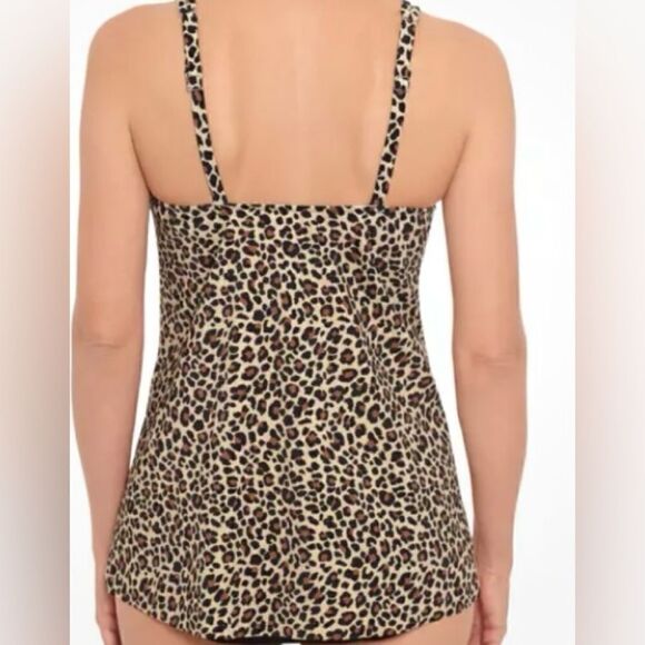 🛍️Swim Solutions Women’s Princess 👑 Seamed Tankini Top Animal Instinct Size:18 - Picture 2 of 7